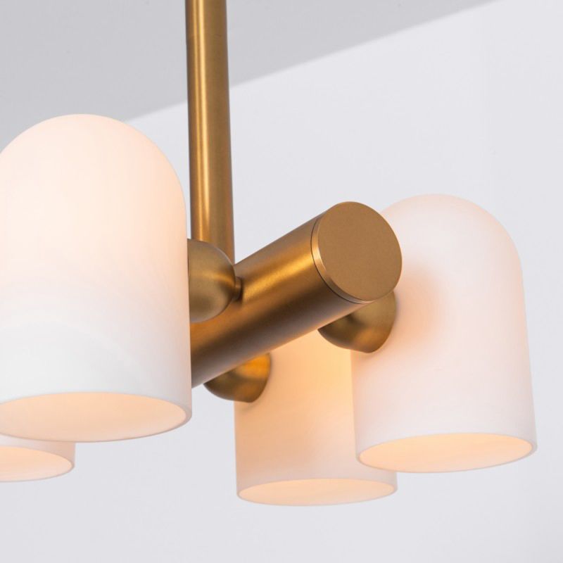 Schwung Odyssey 4 Burnished Brass Chandelier